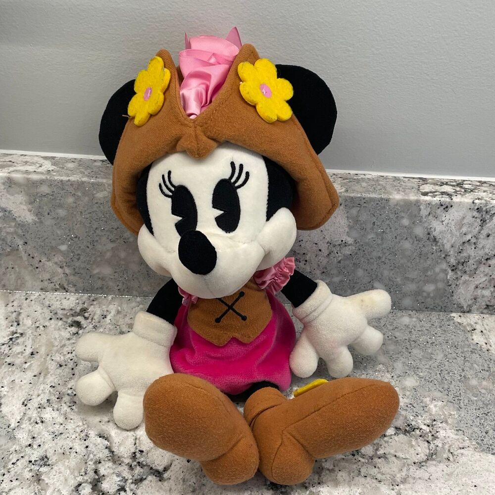 Disney Parks Minnie Mouse 12" Plush Stuffed Flower Pirates of Caribbean Toy